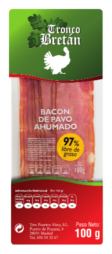 Bacon de Pavo (Turkey Bacon, Sliced)