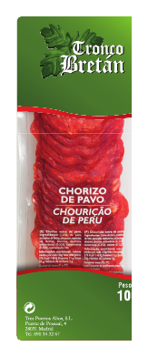 Chorizo de Pavo (Turkey Chorizo, Sliced)
